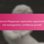 Adventure Playgroups: exploration opportunities, risk management, confidence growth
