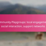 Community Playgroups: local engagement, social interaction, support networks