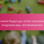 Creative Playgroups: artistic expression, imaginative play, skill development