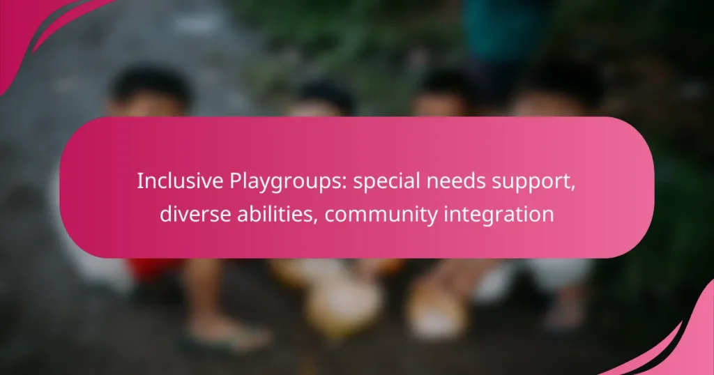 Inclusive Playgroups: special needs support, diverse abilities, community integration