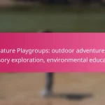 Nature Playgroups: outdoor adventures, sensory exploration, environmental education