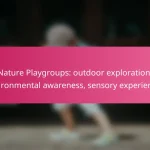 Nature Playgroups: outdoor exploration, environmental awareness, sensory experiences