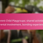 Parent-Child Playgroups: shared activities, parental involvement, bonding experiences