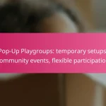 Pop-Up Playgroups: temporary setups, community events, flexible participation