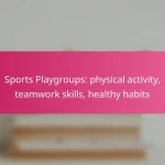 Sports Playgroups: physical activity, teamwork skills, healthy habits