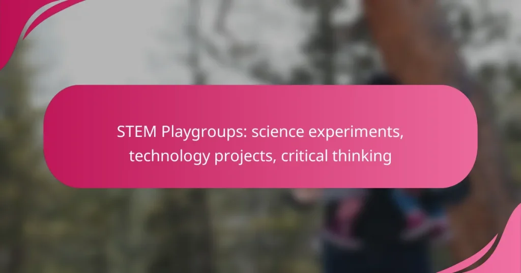 STEM Playgroups: science experiments, technology projects, critical thinking