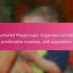 Structured Playgroups: organized activities, predictable routines, skill acquisition